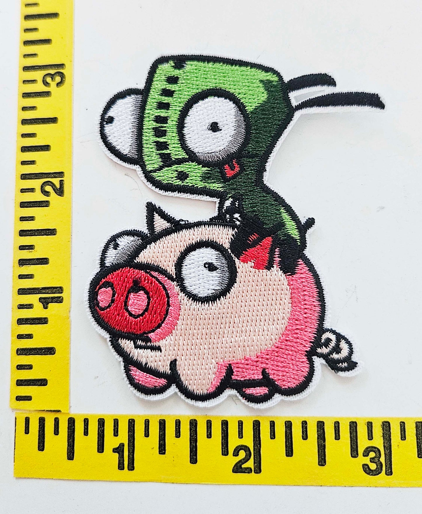 "Invader Zim Gir and Piggy" 3 inch x 2.25inch  Iron-on Patch NEW