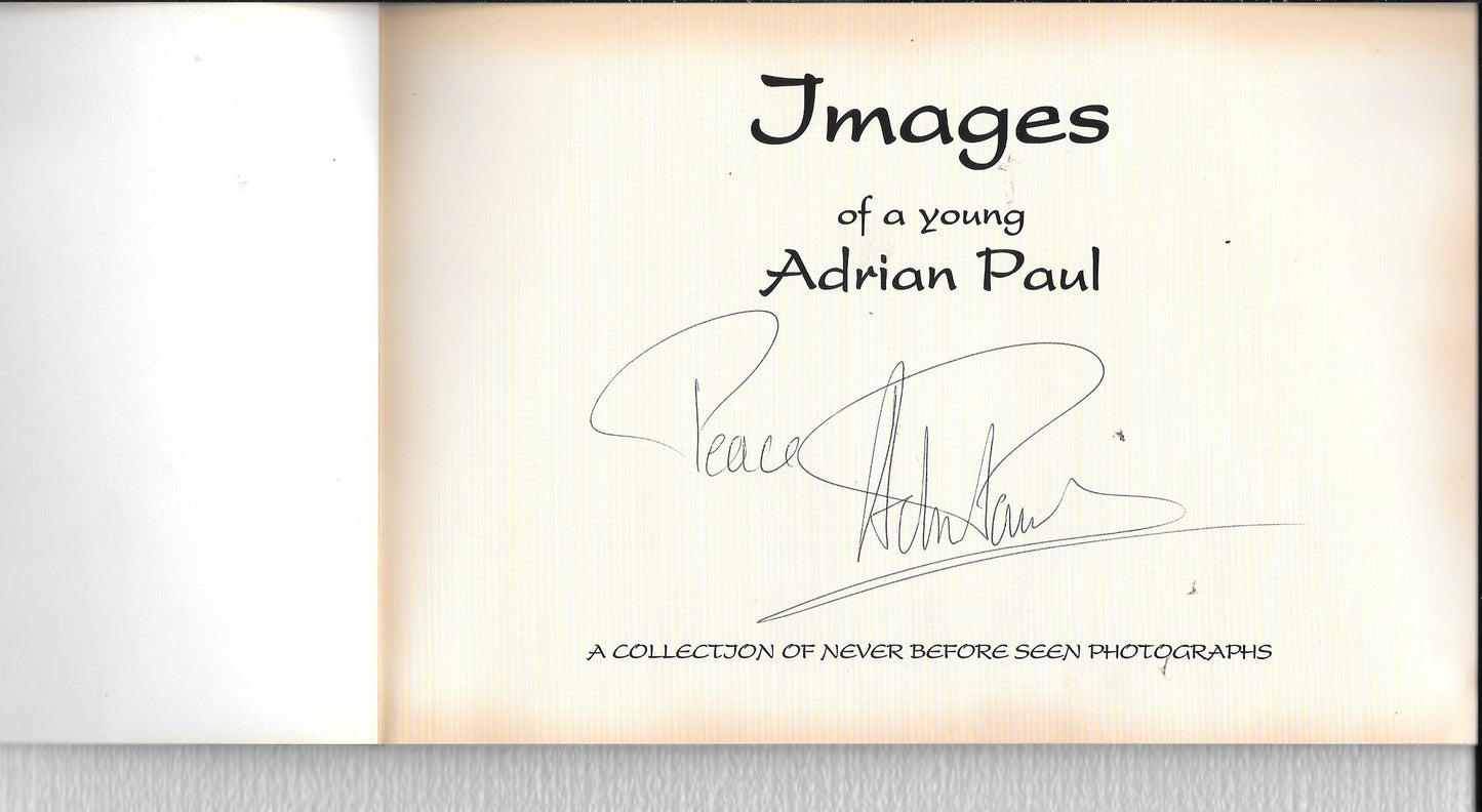 Adrain Paul  AUTOGRAPH "Images Book"  blue-pen  Highlander + Photos