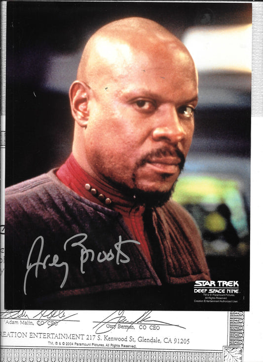 Avery Brooks 8in x 10in AUTOGRAPH Photo with COA CREATION ENTERTAINMENT