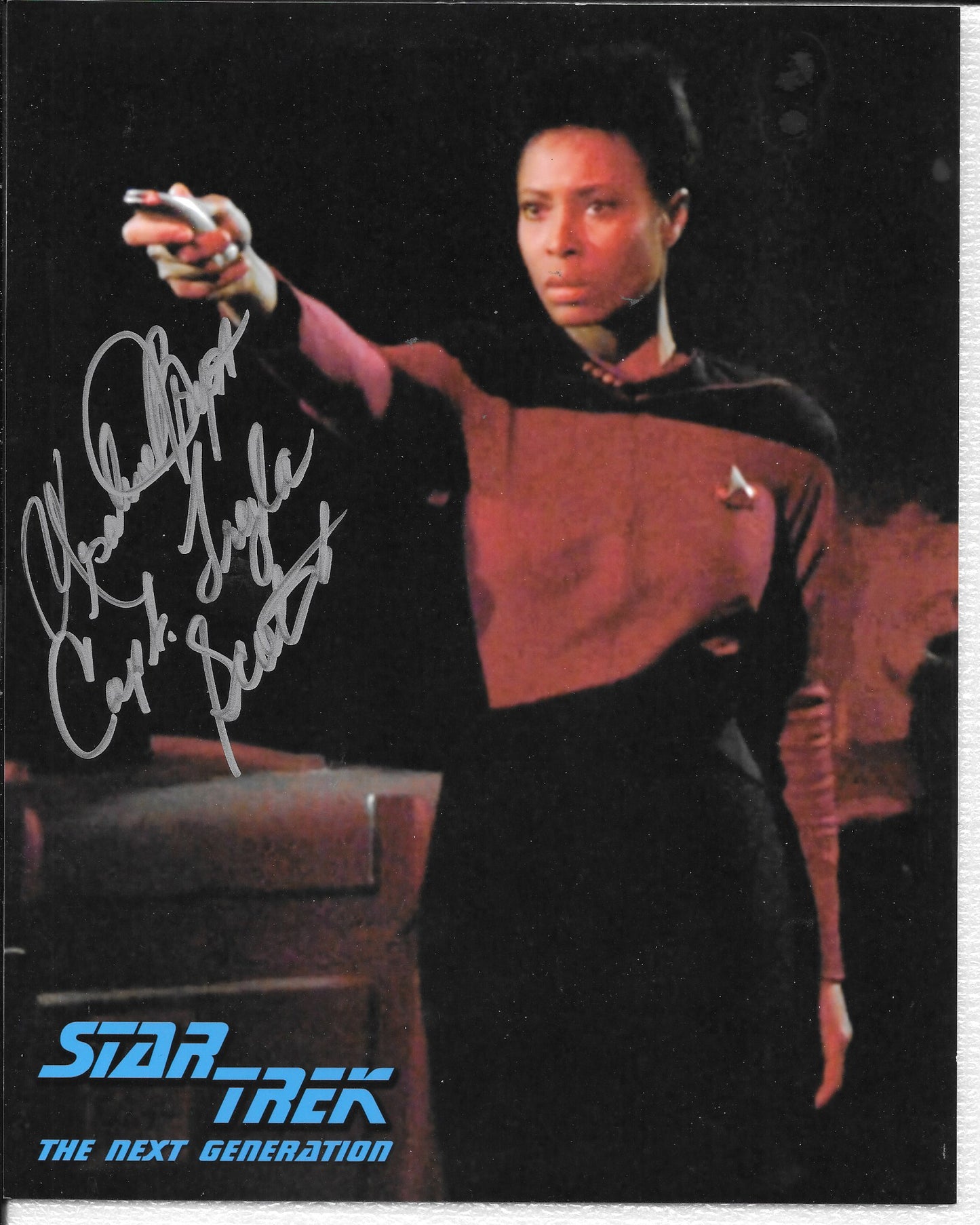 Uraline Bryant 8in x 10in AUTOGRAPH Photo Silver-Sharpie Star Trek - The Next Generation