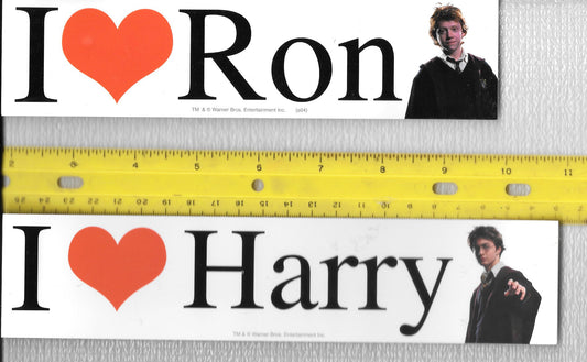 I Love Harry Potter and Ron Stickers New LICENSED