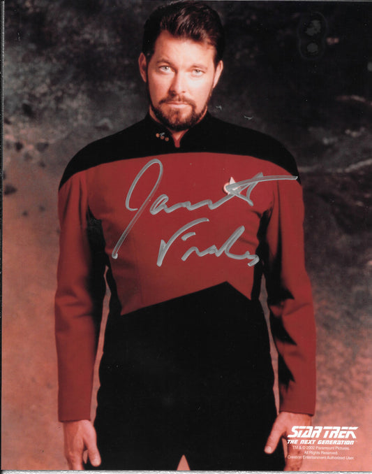 Jonathan Frakes 8in x 10in AUTOGRAPH Photo with COA CREATION ENTERTAINMENT Star Trek