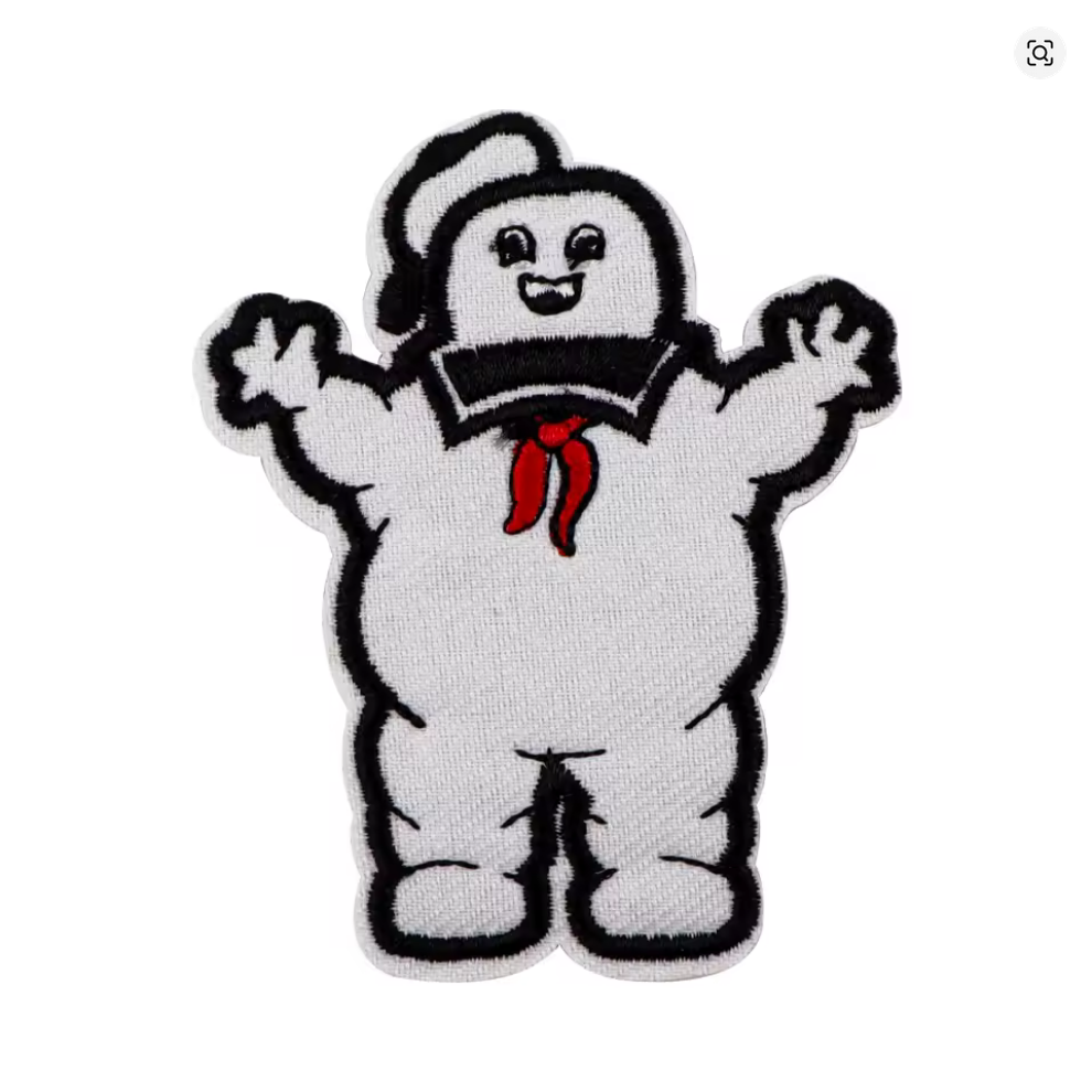 Ghostbuster Staypuff Marshmallow Man   2.5 in x 3 inch Iron-on Patch NEW