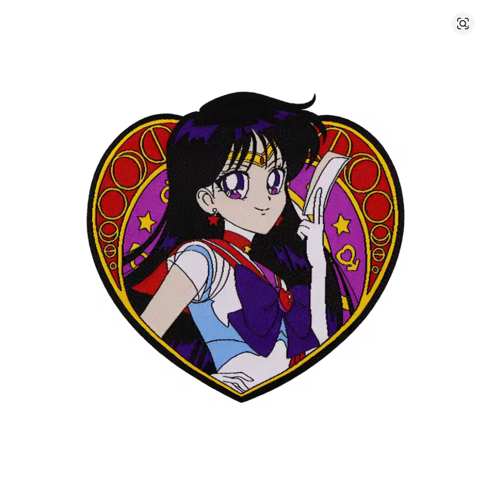 Sailor Mars  4 inch x 3.5 inch Iron-on Patch NEW