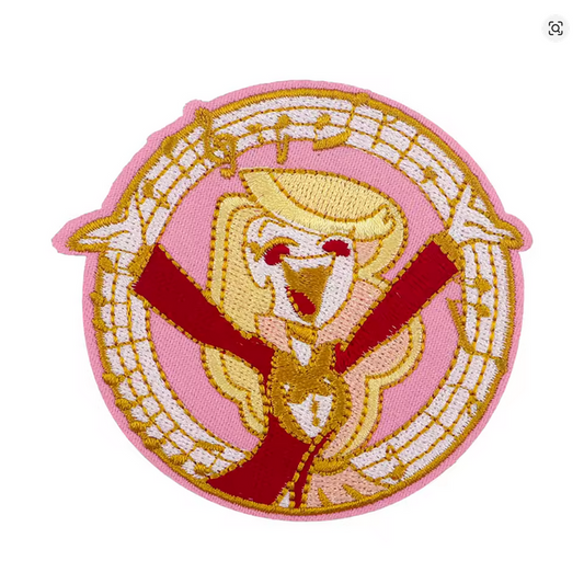 Hazbine Hotel 'Charlie Gold'  3 inch round Iron-on Patch NEW