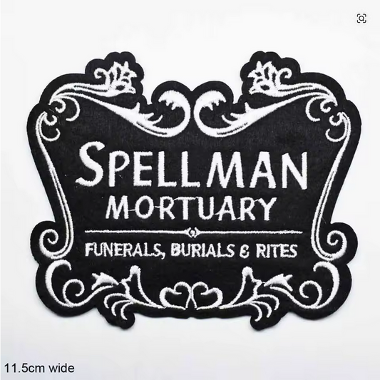 Spellman Mortuary Parody Patch NEW - Embroidery