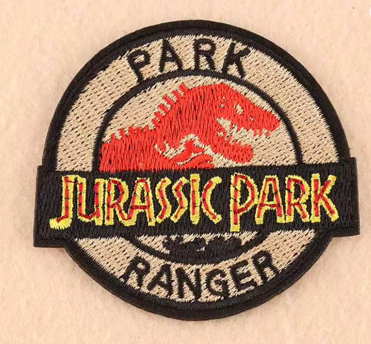 Jurassic (Ranger) Logo Embroidered Patch, NEW 3inch by 3.25inch