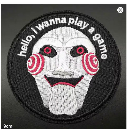 Jigsaw - hello, I wanna play a game Embroidered Patch, NEW 3.5 inch round new