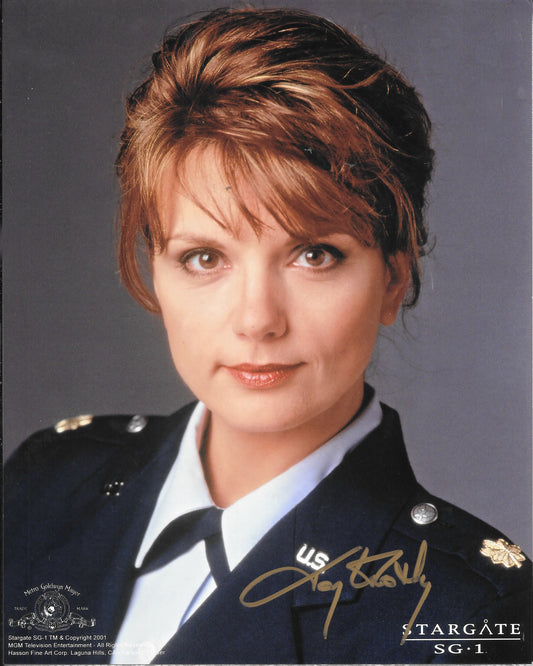 Teryl Rothery - Star Gate SG1 -  8in x 10in AUTOGRAPH Photo Gold-Sharpie #1