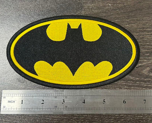 Batman (Yellow and Black) Embroidered Patch, NEW 7inch by 3inch roughly