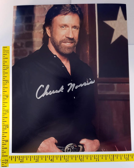 Chuck Norris 8in x 10in AUTOGRAPH Photo Walker Texas Ranger - Autograph