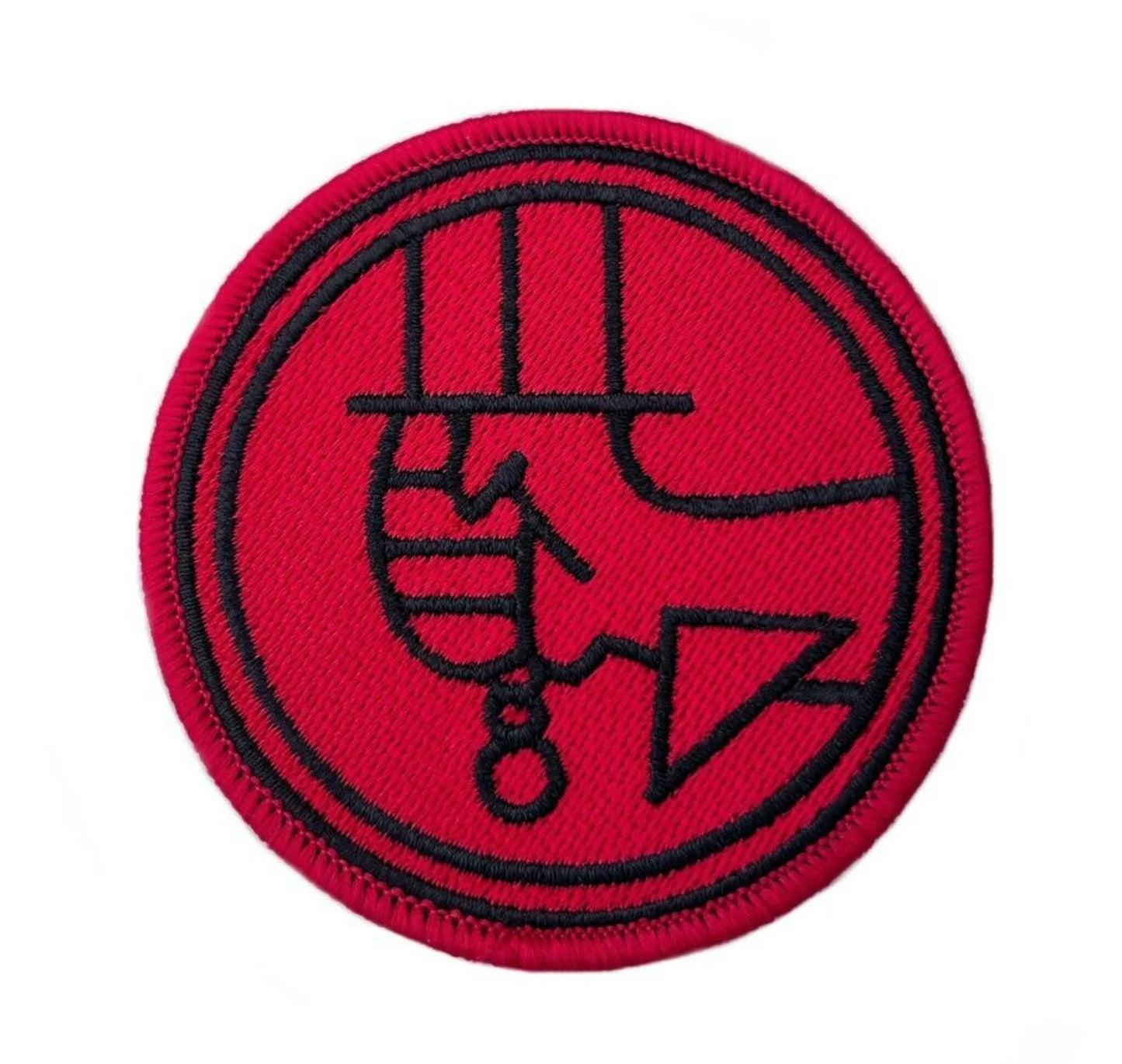 HellBoy Red Logo Patch (3 Inch) Embroidered Iron Patch, Round RED