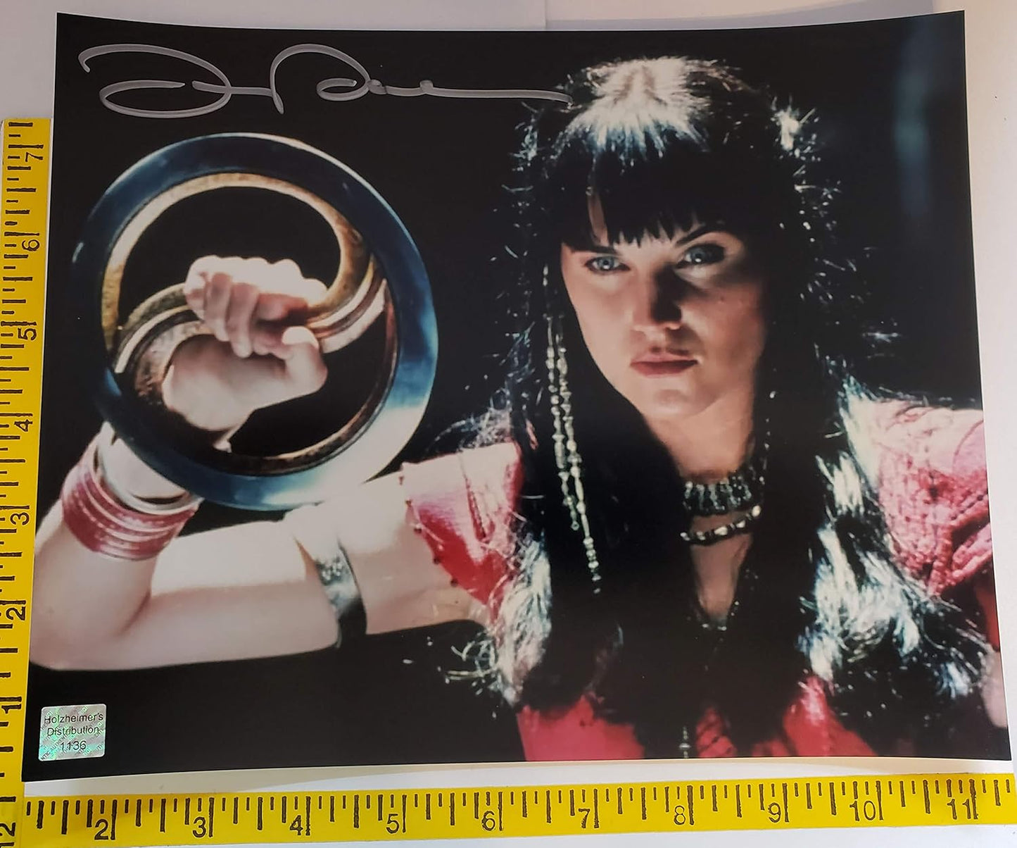 Lucy Lawless 8in x 10in AUTOGRAPH Photo silver-sharpie  - Xena #2