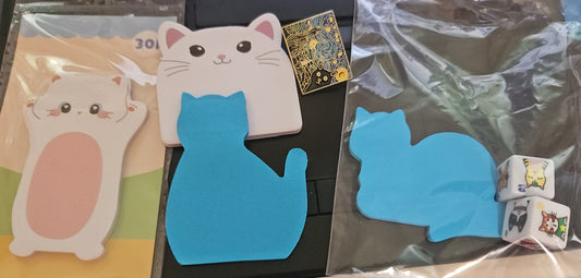Mystery Cat Notepad-Die-PIN set colorful and cute