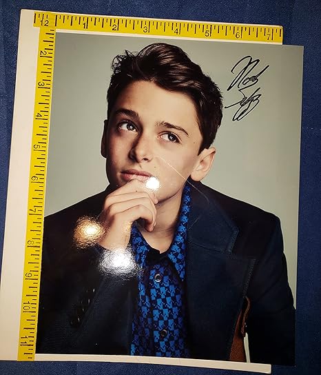 Noah Schnapp (Will) 8in x 10in AUTOGRAPH Photo black-sharpie
