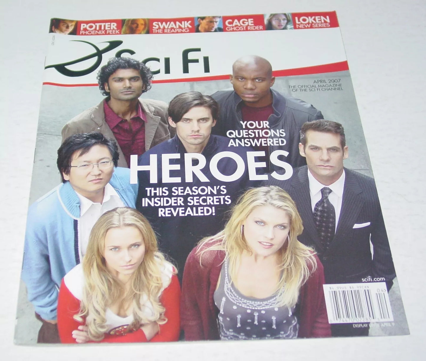 Sci Fi Magazine April 2007 Heroes TV Show Potter Cage Swank Shatner Sci-Fi