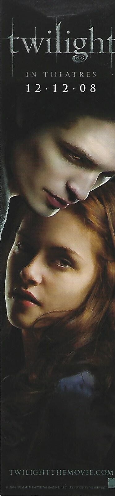 TWILIGHT Bookmark ROBERT PATTINSON KRISTEN STEWART From 2008 SDCC