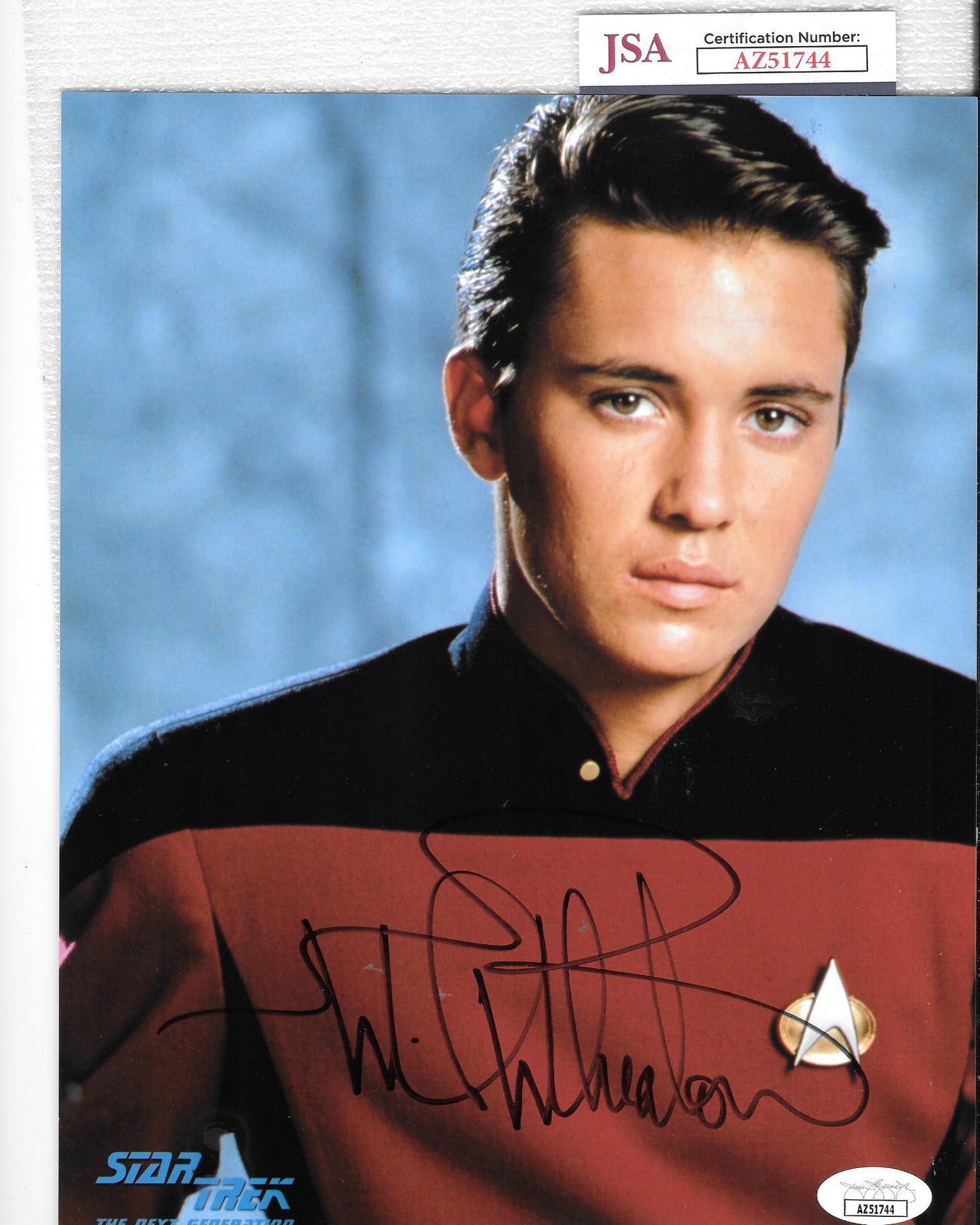 Will Wheaton 8in x 10in AUTOGRAPH Photo Star Trek The Next Generation AUTOGRAPH