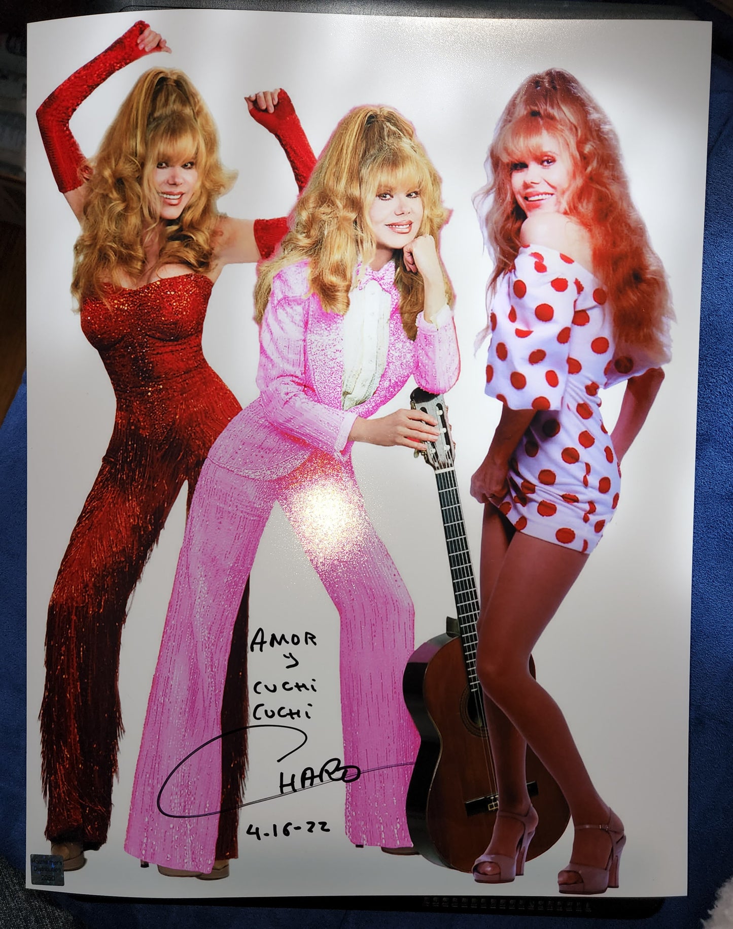 Charo 11in x 14in AUTOGRAPH Photo singer, dancer, guitar player Black-Sharpie #1