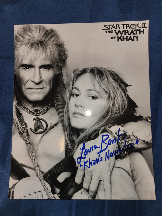 Laura Banks 8in x 10in AUTOGRAPH Photo Star Trek The Wrath of Kahn Blue-sharpie