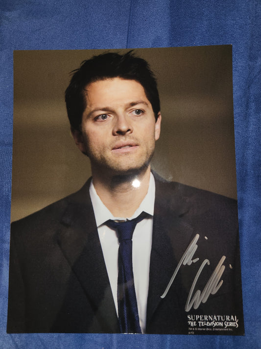 Misha Collins 8 x 10 AUTOGRAPH Photo Supernatural as Castiel Silver-Sharpie #2