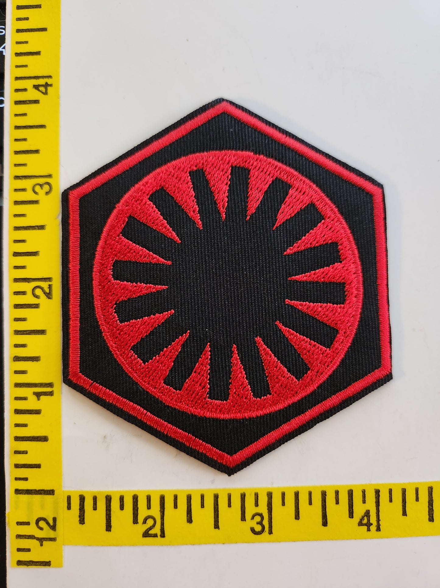 Star Wars First Order logo 3" Red & Black  Embroidered Patch, NEW 3inch roughly