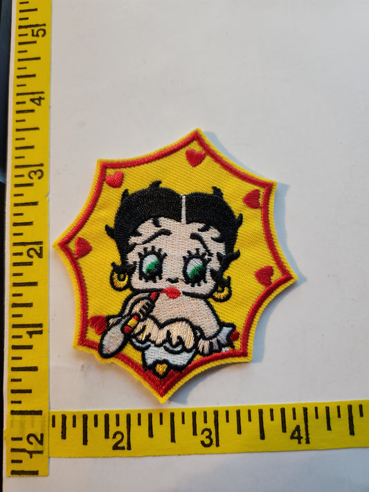 Betty Boop - Embroidered Patch, NEW 3inch roughly cut out