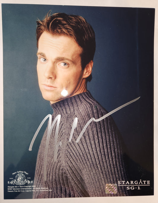 Michael Shanks as Dr. Daniel Jackson 8in x 10in AUTOGRAPH Photo Stargate SG1 Silver-Sharpie