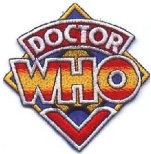 Doctor Who old Logo Iron on Patch Never used 1984 LOGO Embroidered Patch, NEW cut out