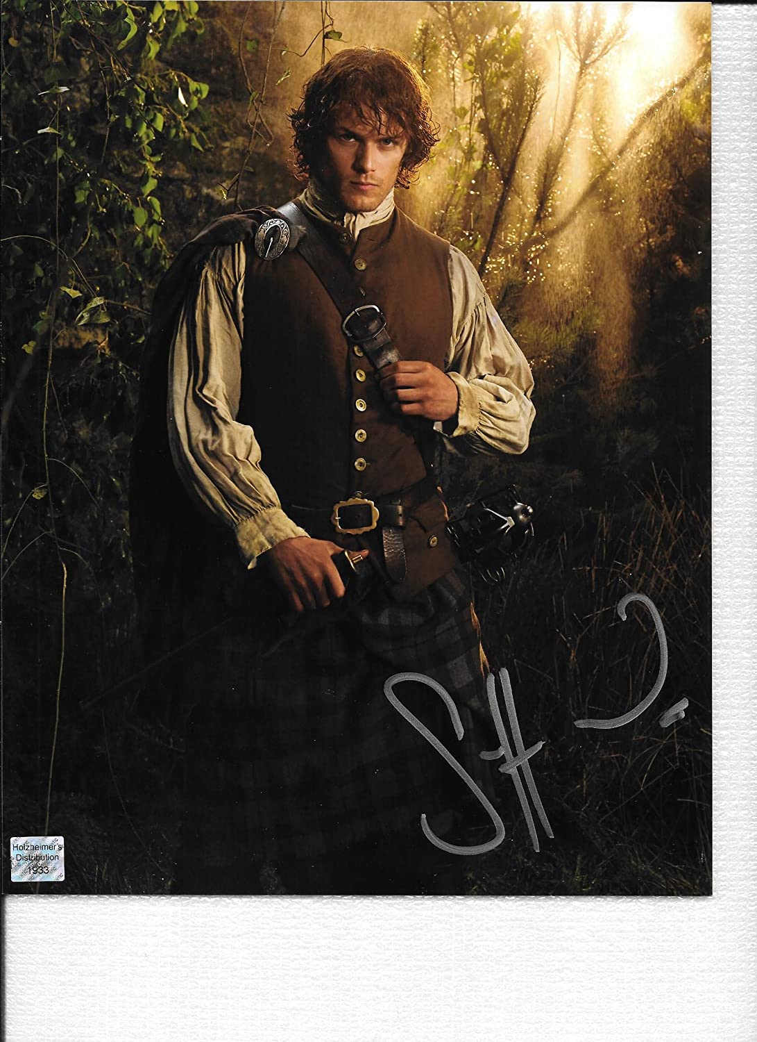 Sam Heughan (Jamie) 8 x 10 AUTOGRAPH Photo Outlander Silver-Sharpie #1