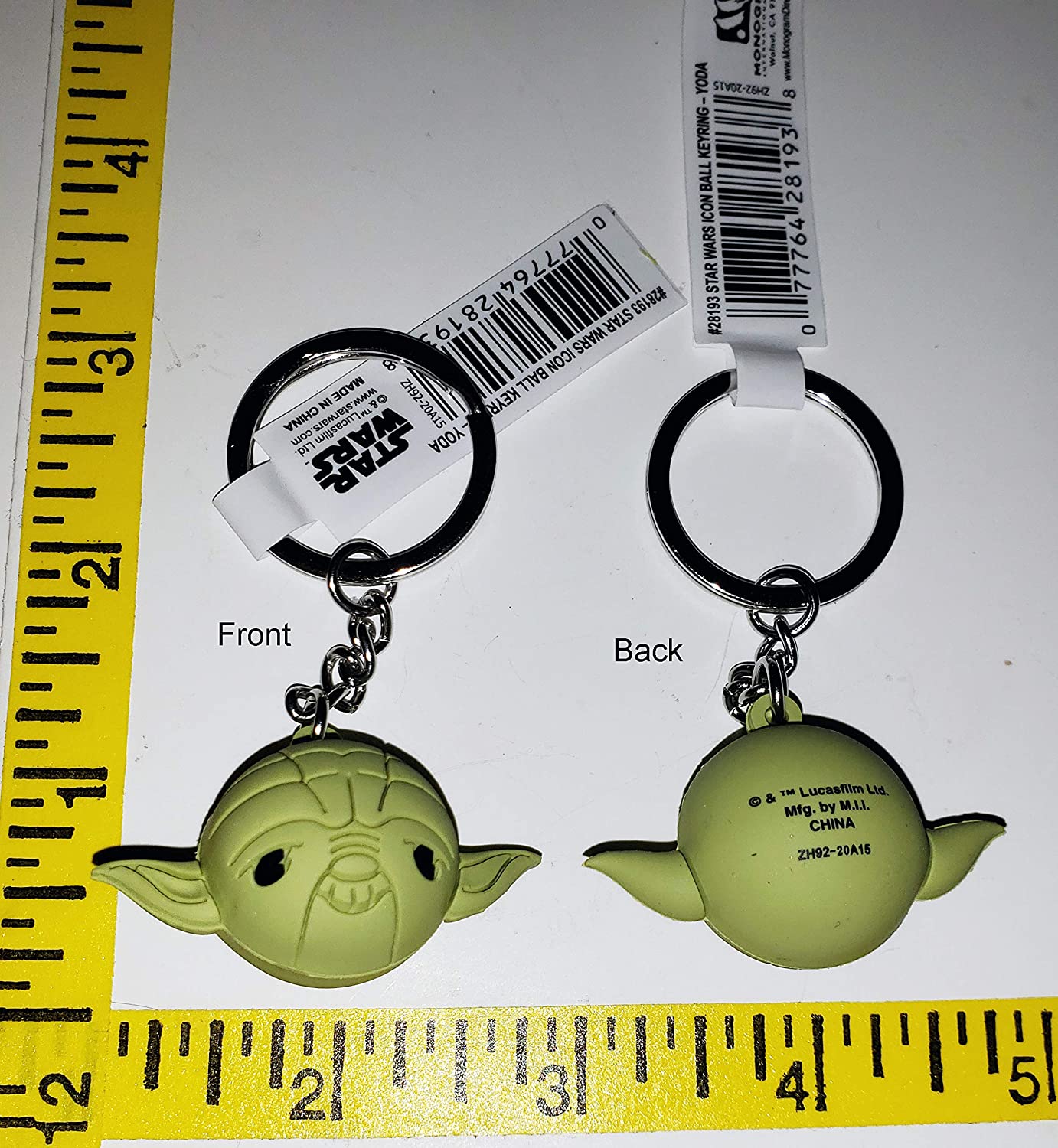 Star Wars YODA character Ball Icon licensed Clip - NIP BX13