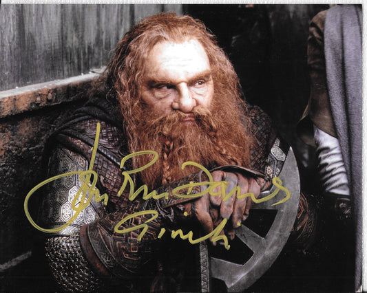 John Rhys-Davies Autographed 8inx10in Lord of the Ring Gold-sharpie