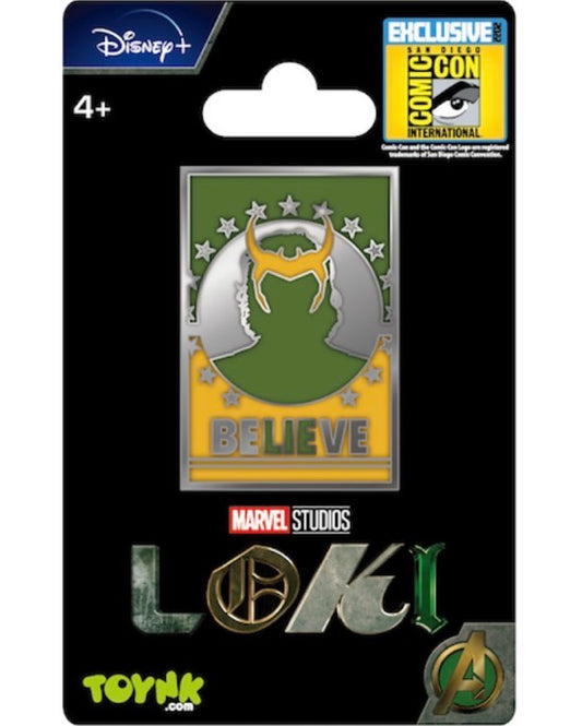 SDCC 2022 Toynk Exclusive Disney+ Loki BELIEVE Marvel Limited Edition Pin NIP