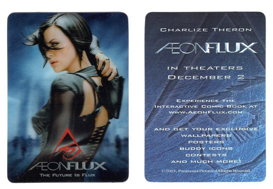 Aeon Flux Charlize Theron Lenticular 3D 2005 Promo Trading Card - Never been displayed