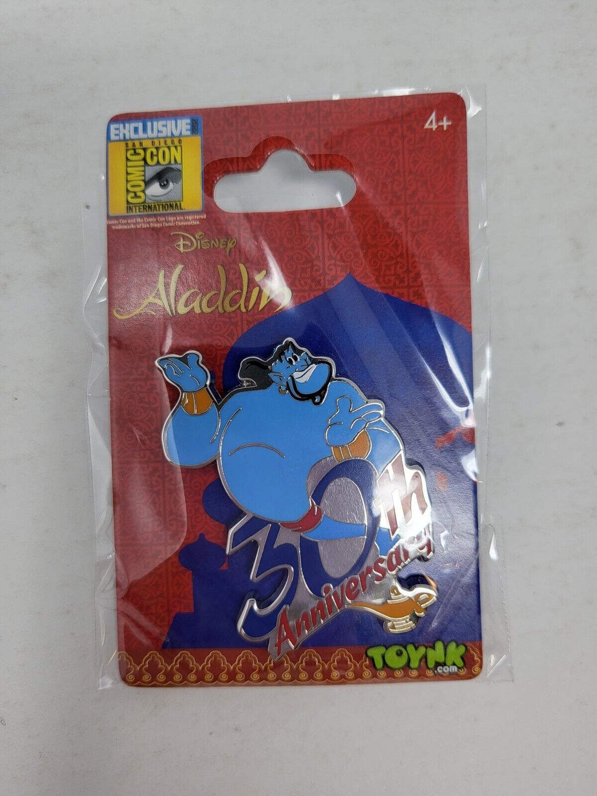 SDCC 2022 Toynk Exclusive Disney Pin Genie Aladdin 30th Anniversary Limited Pin NIP