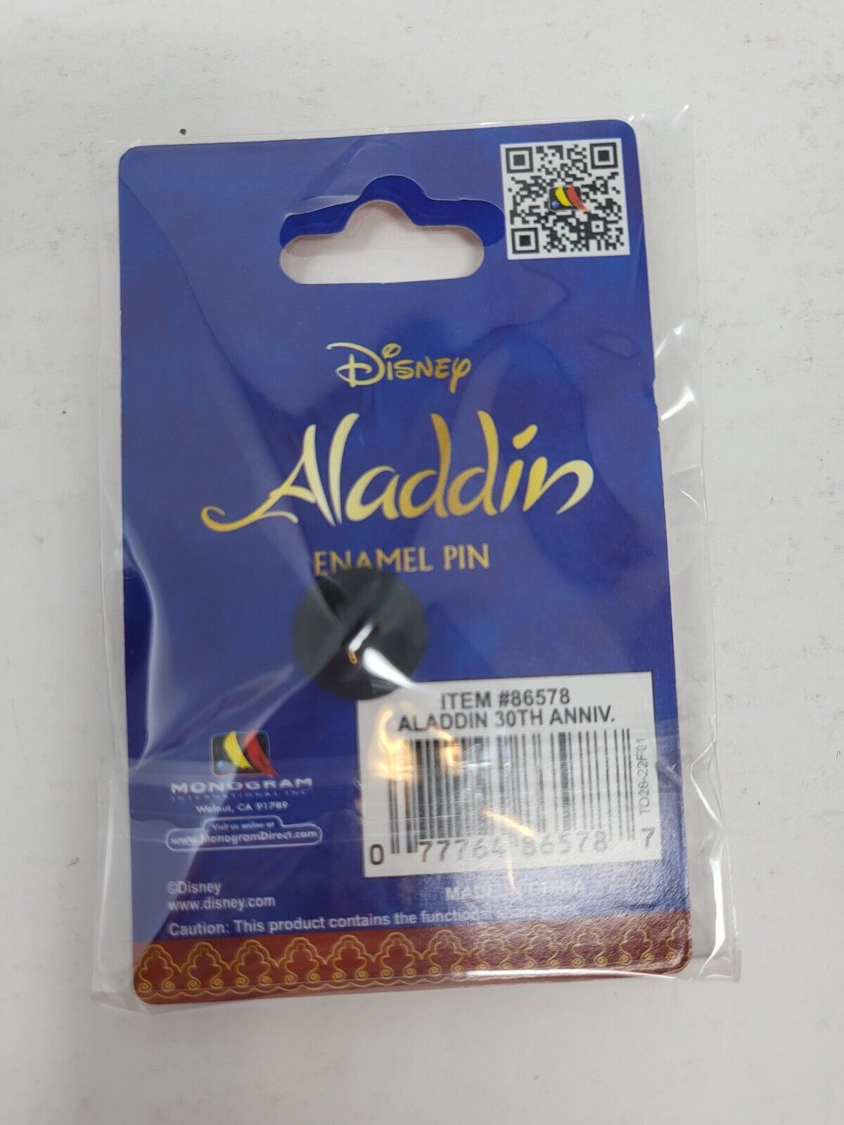 SDCC 2022 Toynk Exclusive Disney Pin Genie Aladdin 30th Anniversary Limited Pin NIP