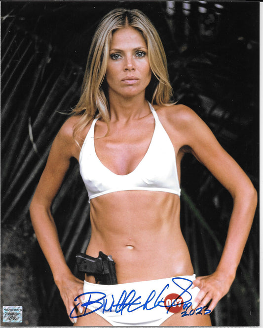 Britt Ekland (Bond Girl) 8in x 10in AUTOGRAPH Photo blue-sharpie