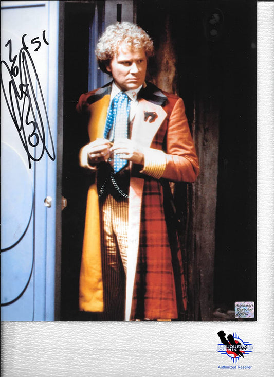 Colin Baker as"Dr Who" 8in x 10in AUTOGRAPH in Doctor Who black-sharpie