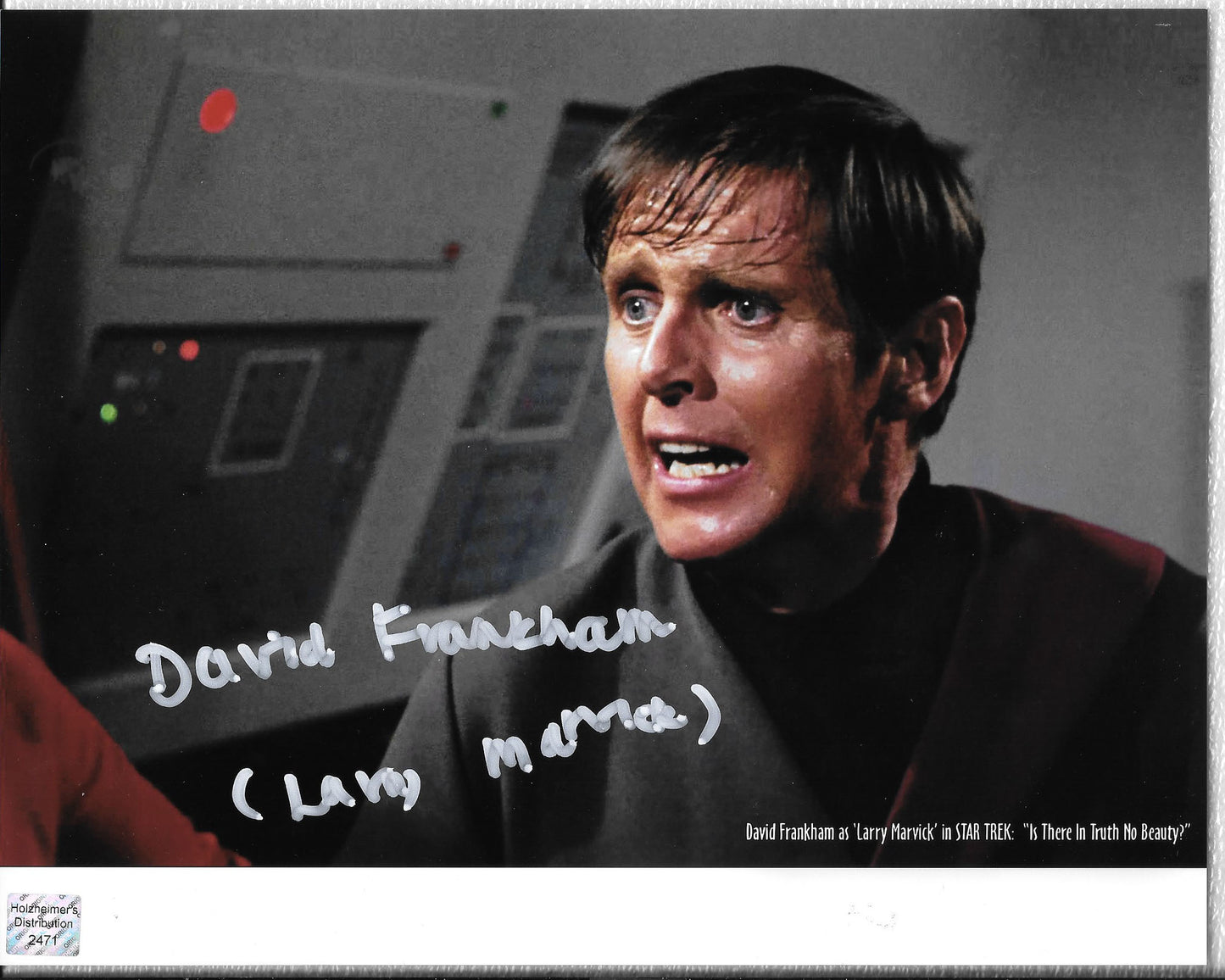 David Frankham as "Larry Marvick" 8 x 10 AUTOGRAPH Photo Star Trek Silver-Sharpie #3