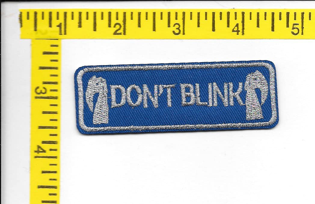 Doctor Who Don't Blink Logo Embroidered Patch, NEW 3.35inch by 1inch