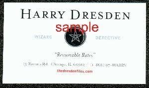 Harry Dresden Business Card SDCC PROMO ITEM NEW Dresden Files