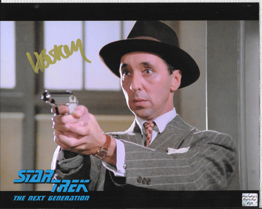 Harvey Jason Star Trek The Next Generation 8in x 10in AUTOGRAPH Photo gold-sharpie