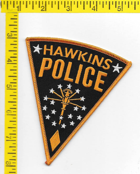 Hawkins Police Logo Embroidered Patch, NEW 3.5 inch by roughly 5 inch