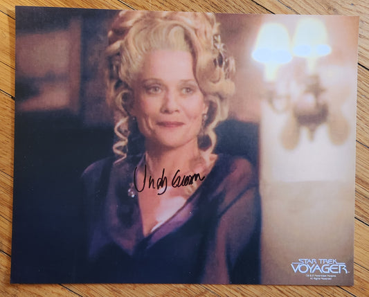 Judy Geeson 10in x 8in AUTOGRAPH Photo Star Trek Voyager Black-sharpie