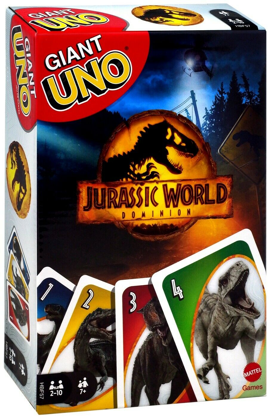 Jurassic World Dominion Giant UNO Card Game NIB