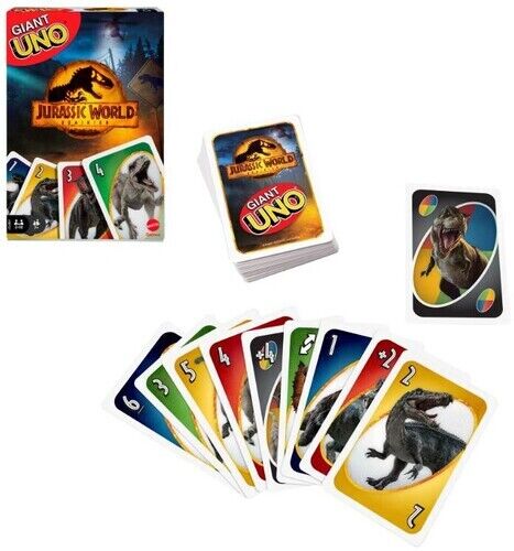 Jurassic World Dominion Giant UNO Card Game NIB