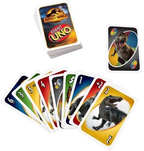 Jurassic World Dominion Giant UNO Card Game NIB