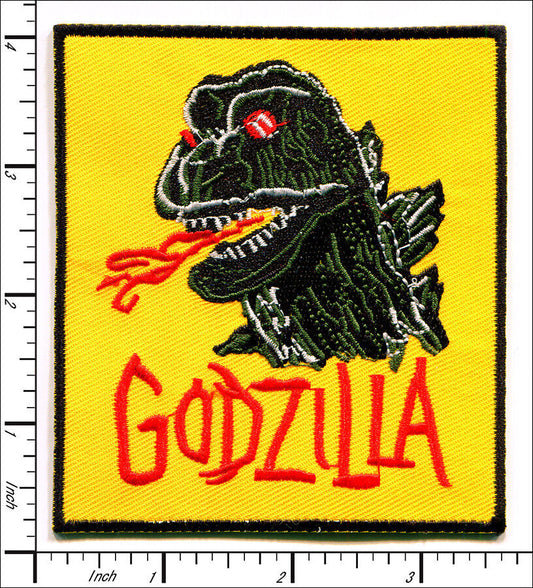 Godzilla King Of The Monsters logo Embroidered Patch, NEW 4 inch x 4 inch