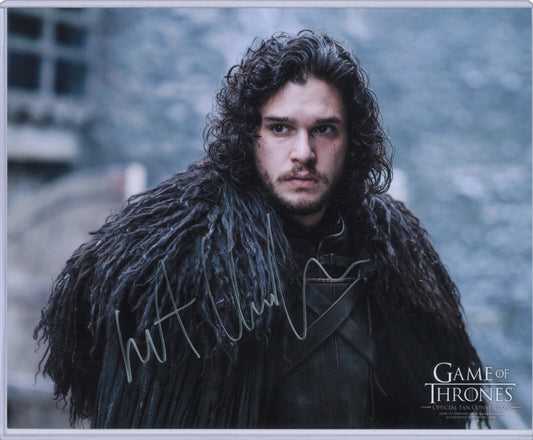 GAME OF THRONES - Kit Harington (Jon Snow)  8in x 10in AUTOGRAPH Photo Silver-Sharpie #2 Images