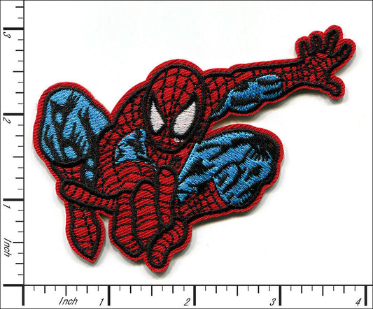 Spiderman in jumping pose Embroidered Patch, NEW